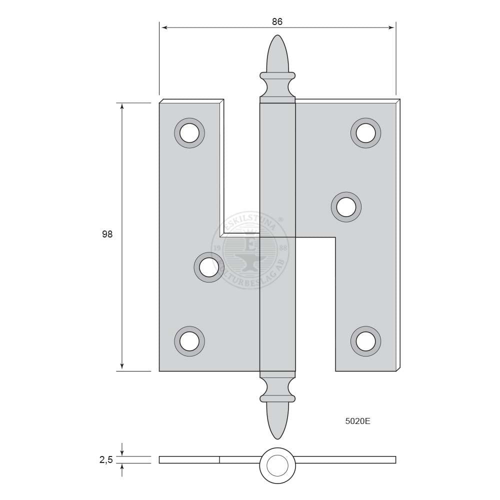 Gångjärn Ekollon 5020E