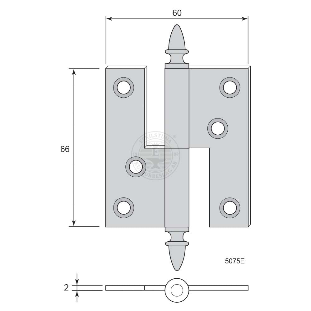 Gångjärn Ekollon 5075E