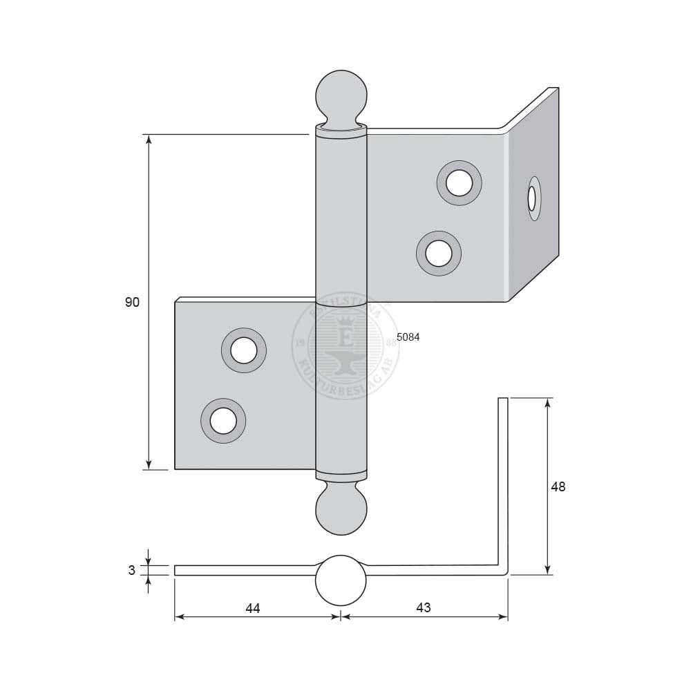 Franskt gångjärn 5084