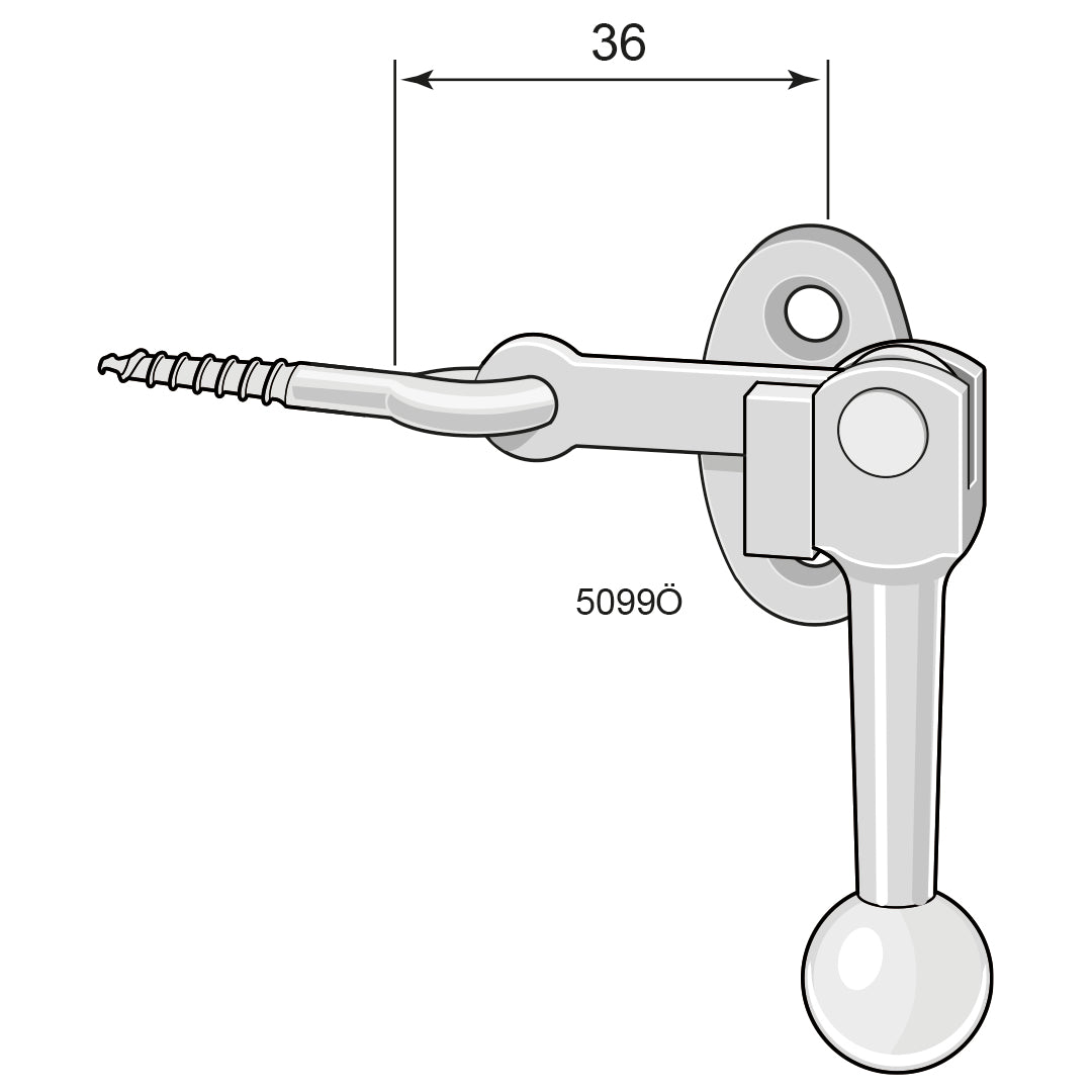 Fönsterlås 5099Ö förnicklad