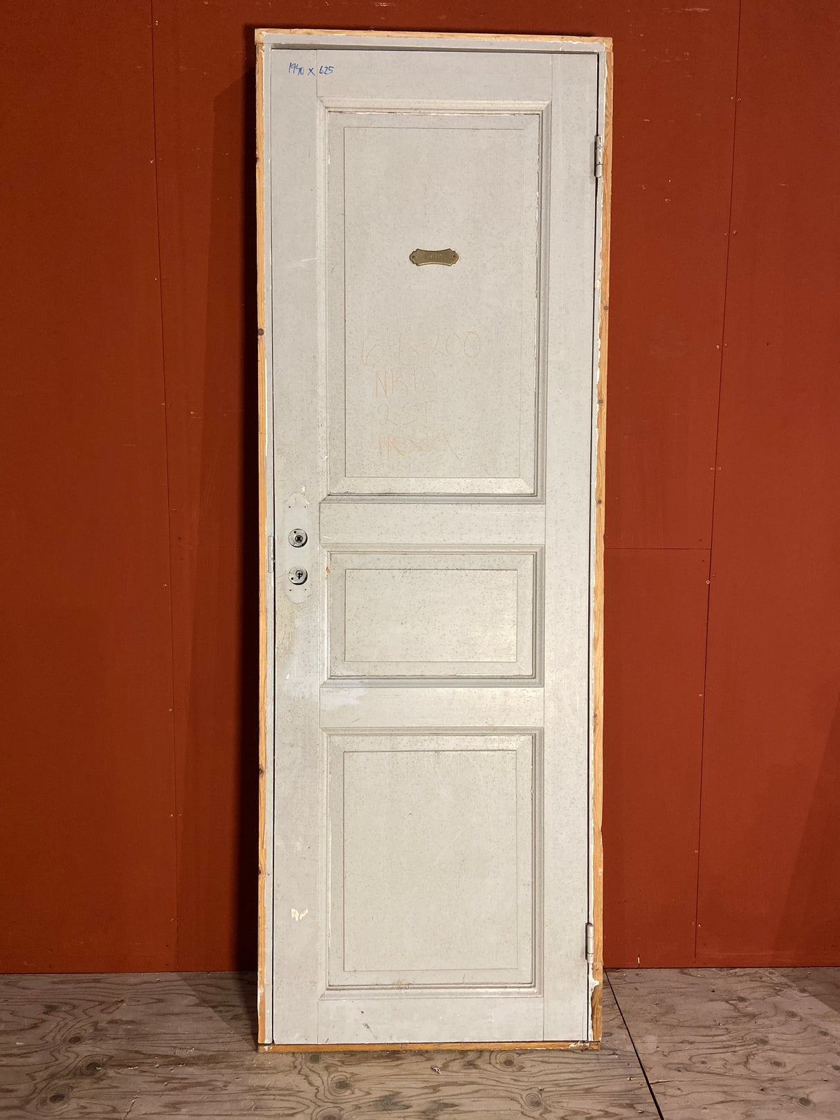 Spegeldörr med karm, 199x69, 3 speglar