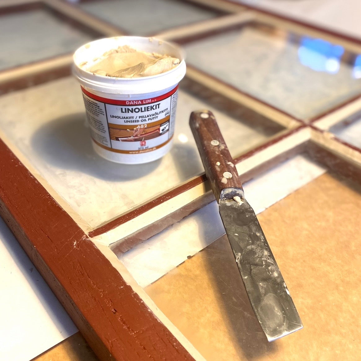 Linoljekitt 0,8 kg/375 ml