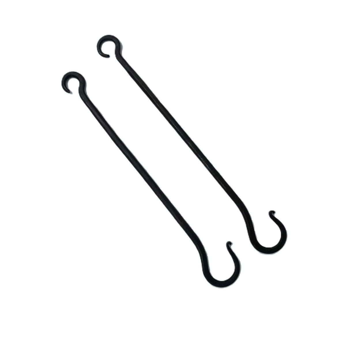Handsmidda brödstångskrokar, par
