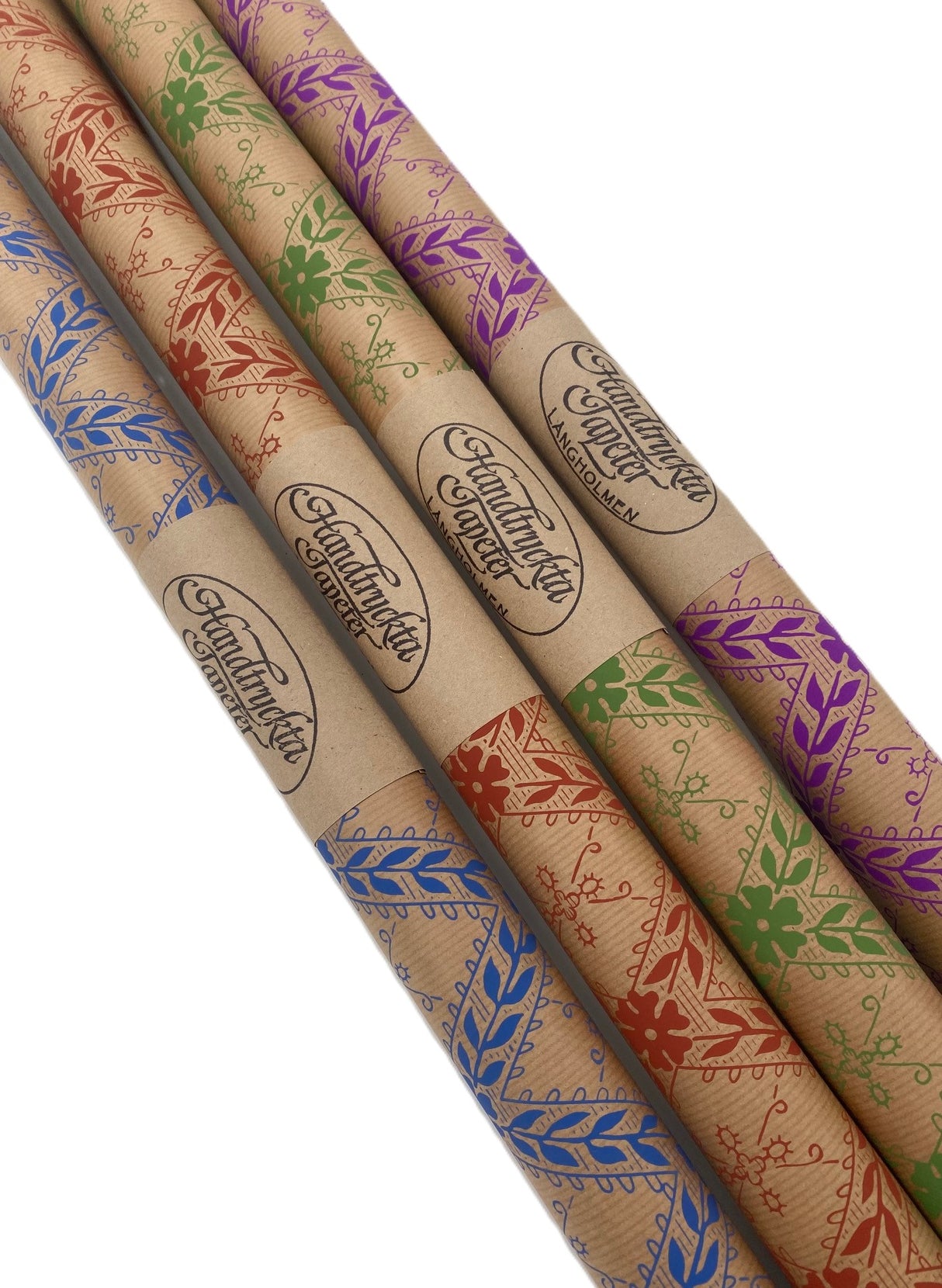 Handtryckt julpapper