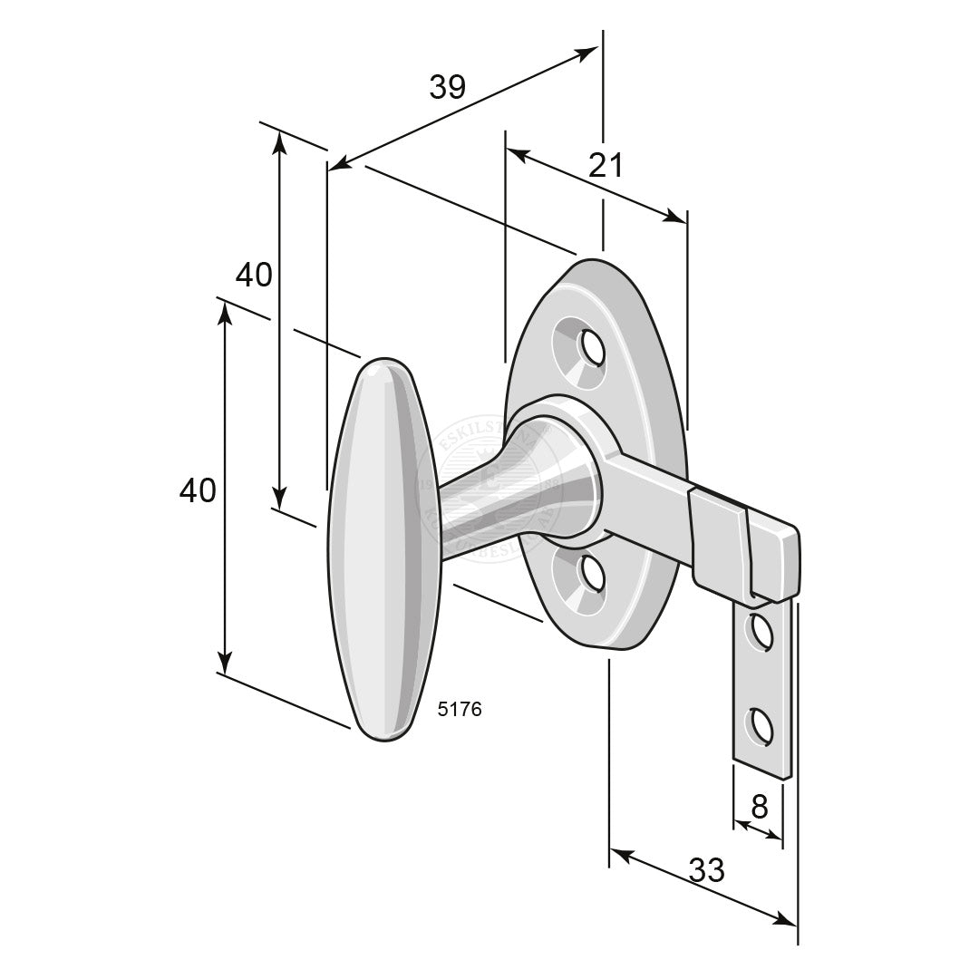 Fönsterklinka 5176 förnicklad