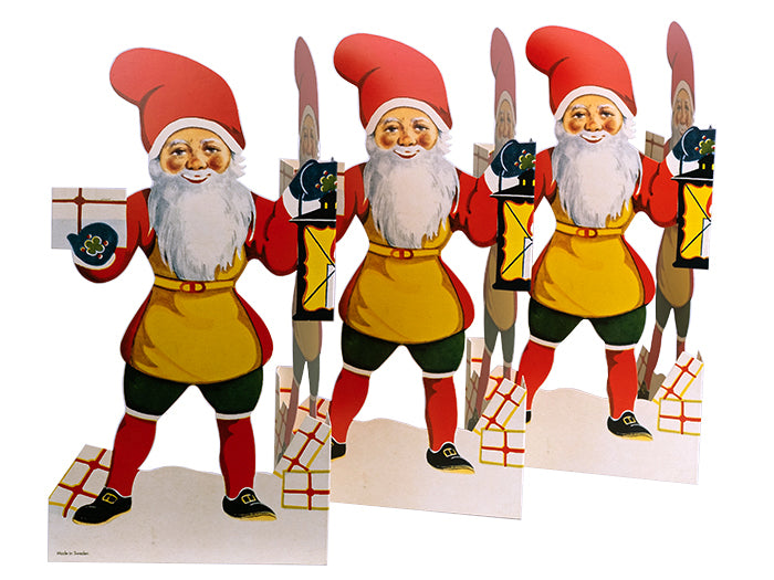 Pappersrad Stor tomte med lykta
