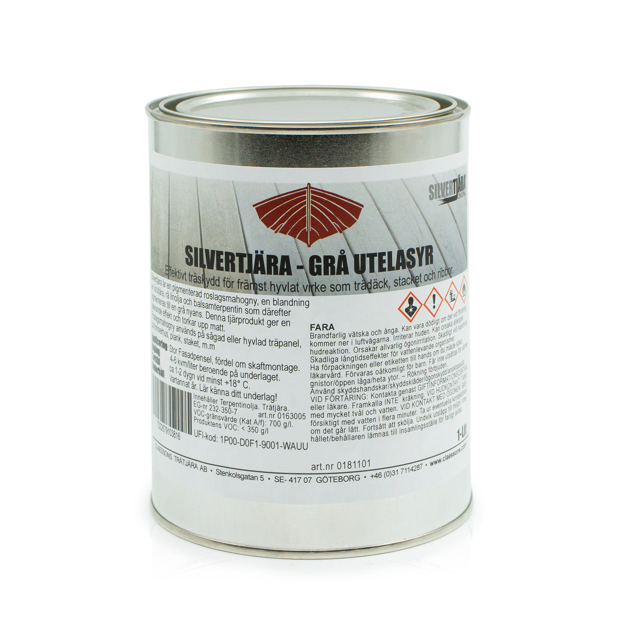 Silvertjära - grå utelasyr altan