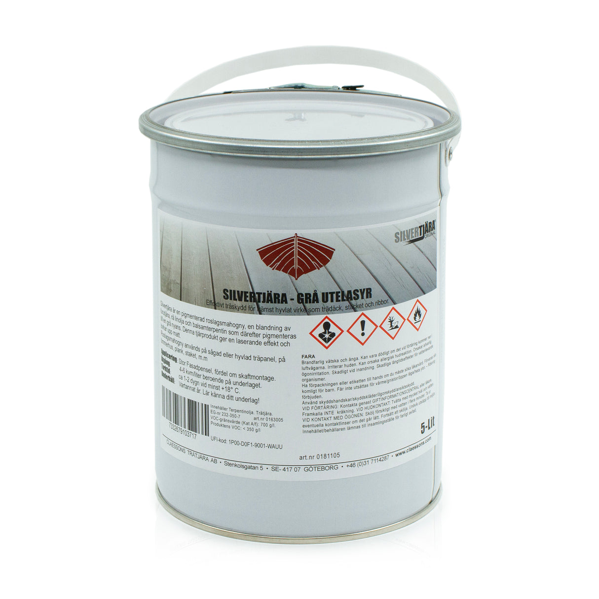 Silvertjära - grå utelasyr altan