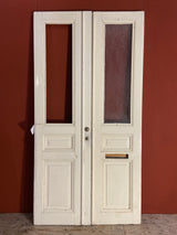 Pardörr med glas, 240 x 121, 4 speglar