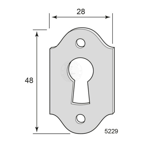 Nyckelskylt 5229 för klosett- och garderobslås